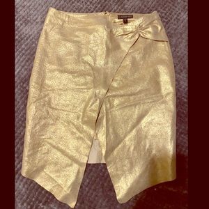 Bebe leather gold skirt